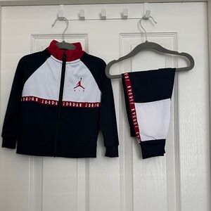 Jordan Navy White Red Kids Track Set with Jumpman Logo